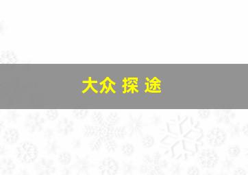 大众 探 途